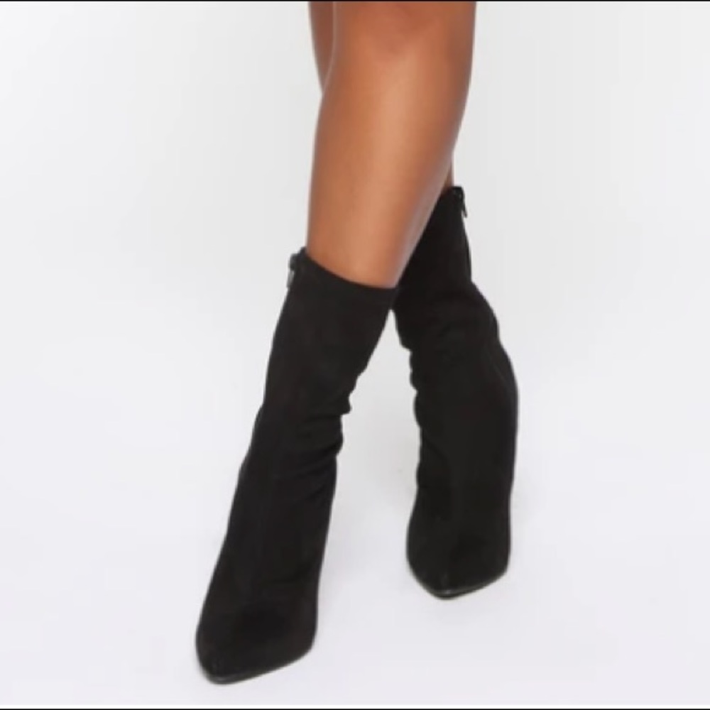 No Snakes Allowed Heel Bootie - Black